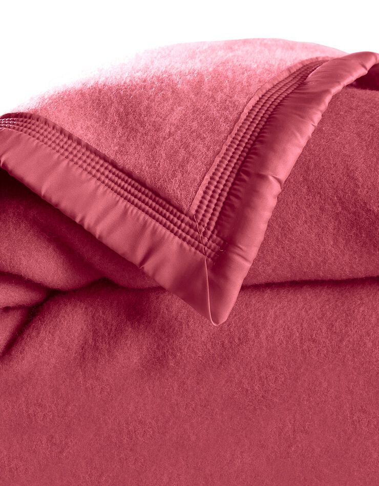 Couverture bicolore laine 500g/m2 (framboise)