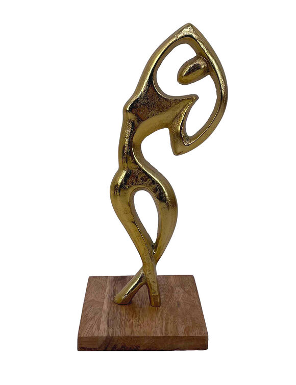 Statuette silhouette de danseuse en métal (doré)