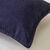 Coussin uni velours c&ocirc;tel&eacute; (marine)