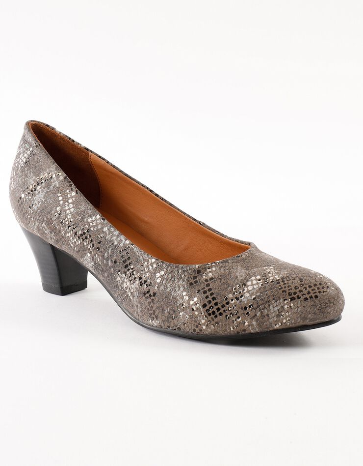 Escarpins en cuir - effet python (gris) Escarpins en cuir - effet python (gris)
