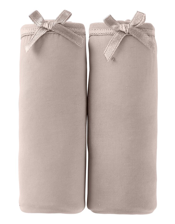 Culotte microfibre forme midi   – Lot de 2 (taupe)