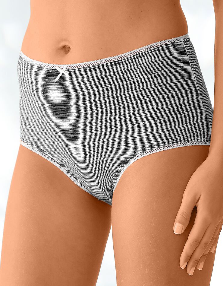 Culotte coton forme maxi imprimée motifs à pois assortis– Lot de 4 (noir / blush) Culotte coton forme maxi imprimée motifs à pois assortis– Lot de 4 (noir / blush)