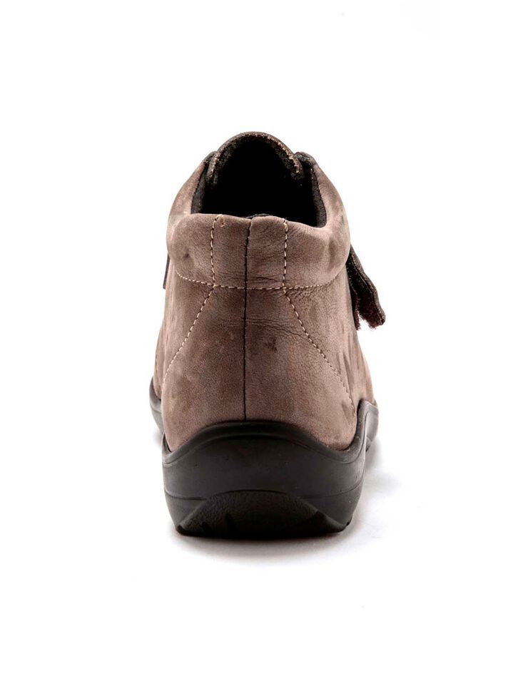 Derbies scratchées en cuir Grande largeur (taupe) Derbies scratchées en cuir Grande largeur (taupe)