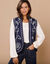 Veste matelassée brodée sans manches (marine)