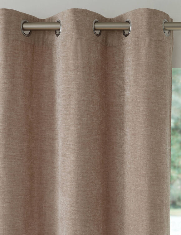 Rideau en fil effet chenille (taupe)