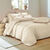 Linge de lit uni polyester-coton Colombine (sable)