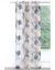 Voilage imprimé feuilles tropicales (blanc / orange)