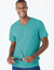 Tee-shirt col V manches courtes (aqua)