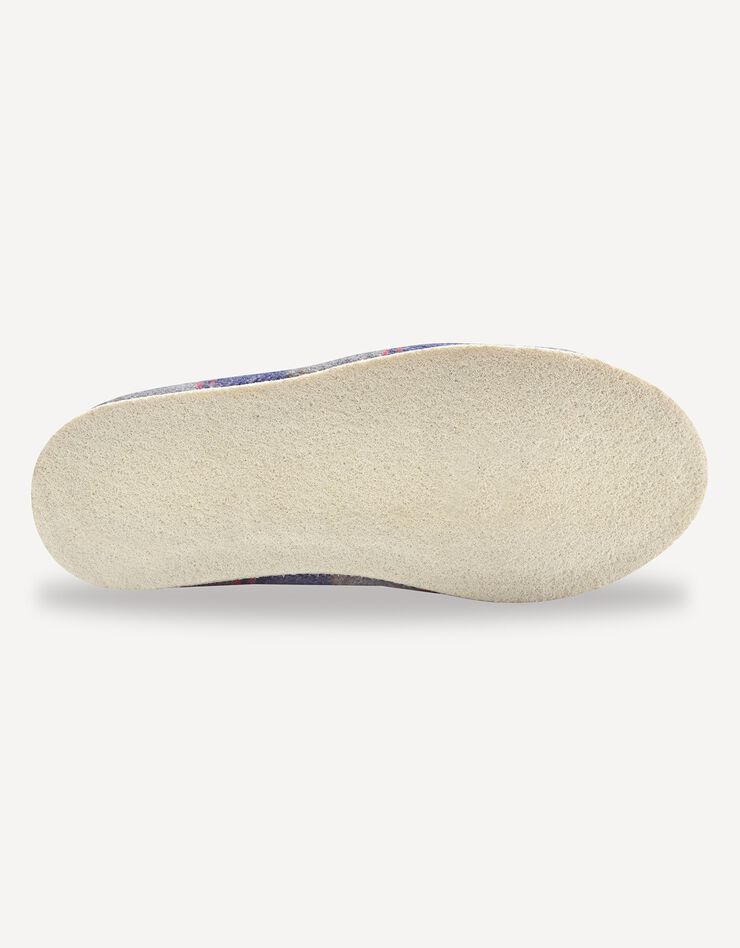 Charentaises homme silencieuses fourrées laine (carreaux marine) Charentaises homme silencieuses fourrées laine (carreaux marine)