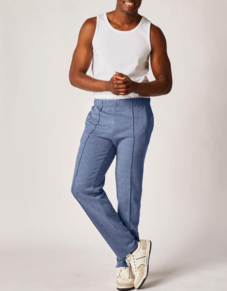 Pantalon loisirs molleton, bas droits (bleu jean) Pantalon loisirs molleton, bas droits (bleu jean)