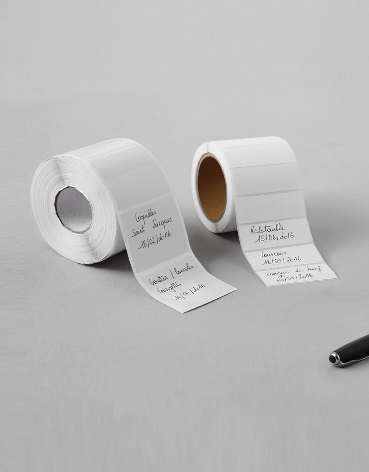 Étiquette blanche - lots grand format (blanc) Étiquette blanche - lots grand format (blanc)