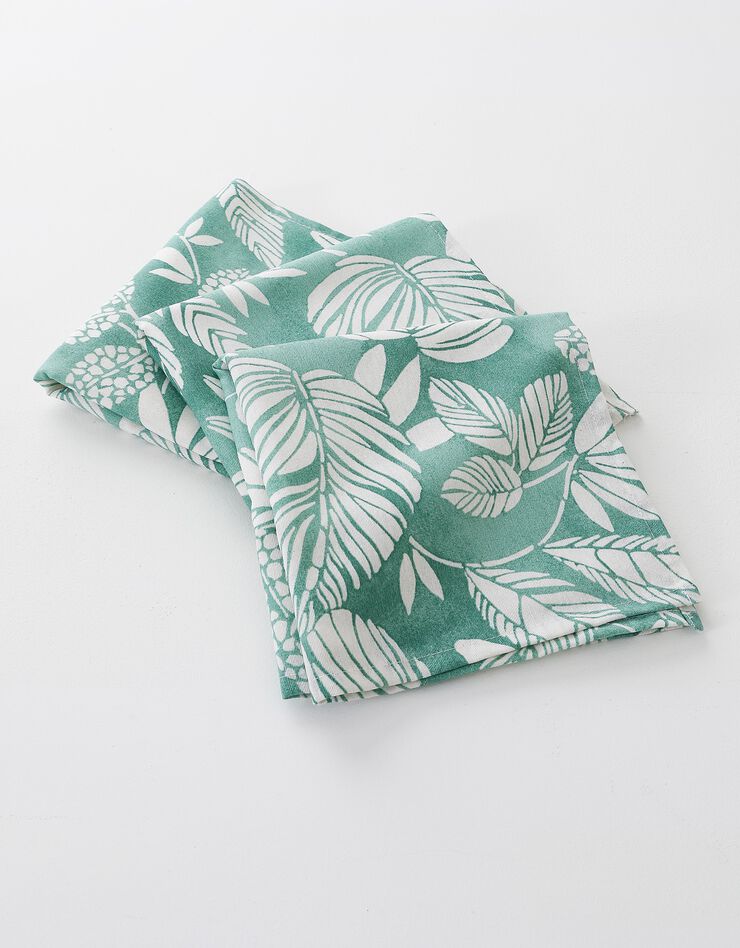 Nappe anti-taches imprimé végétal (vert amande)