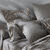 Linge de lit Horia coton et lyocell (gris / blanc)