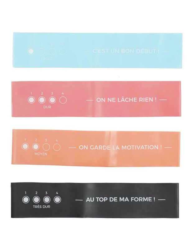 Bande élastique de résistance - lot de 4 (multicolore)