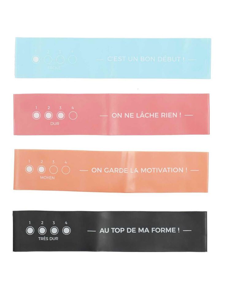 Bande élastique de résistance - lot de 4 (multicolore) Bande élastique de résistance - lot de 4 (multicolore)