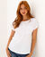T-shirt imprim&eacute; col rond (blanc)