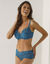 Culotte haute dentelle unie Arum (bleu canard)