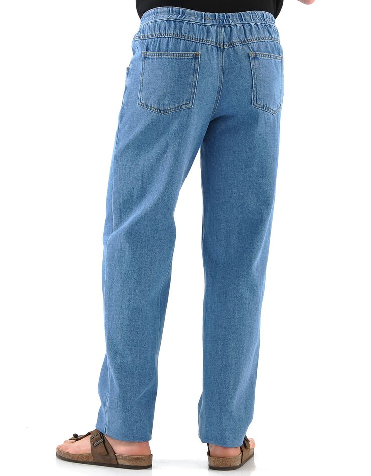 Jean denim léger taille élastiquée (bleached) Jean denim léger taille élastiquée (bleached)