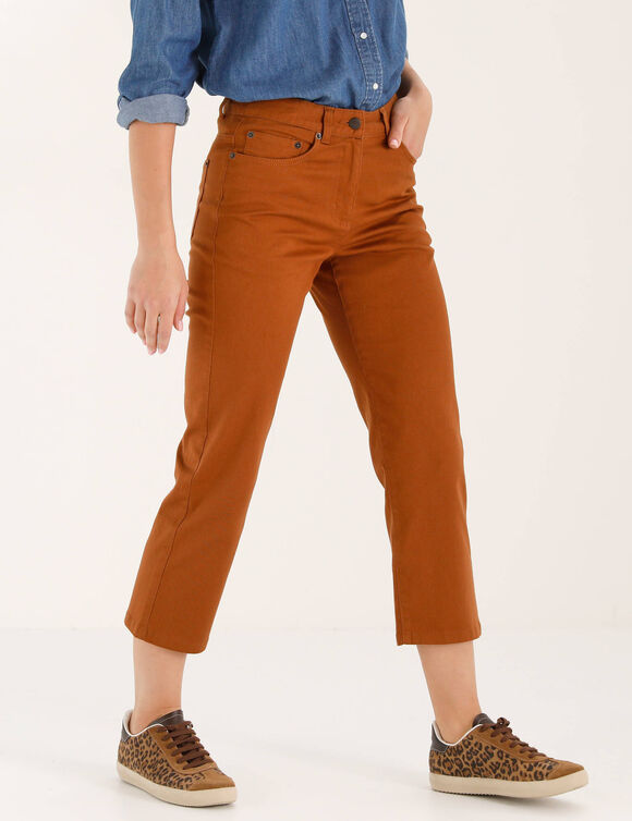 Pantacourt droit uni  (caramel)