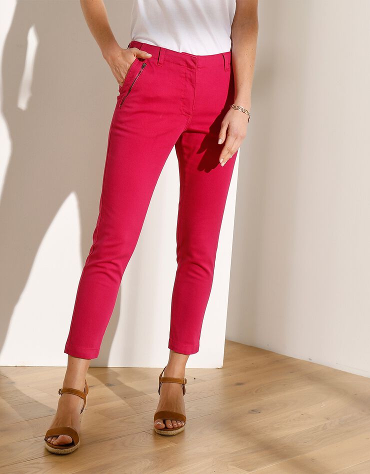 Pantalon coupe fuselée 7/8ème fuchsia (fuchsia) Pantalon coupe fuselée 7/8ème fuchsia (fuchsia)
