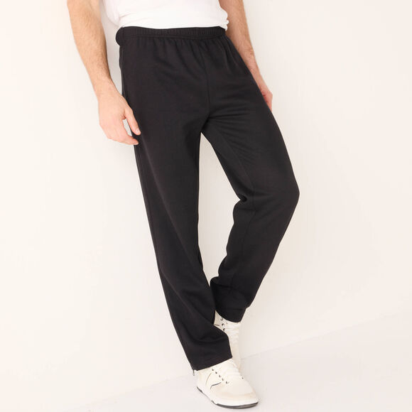 Pantalon de jogging facile à enfiler zippé côtés (noir)