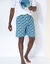 Short pyjama coton imprimé (bleu / vert)