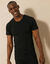 T-shirt sous-vêtement homme col rond manches courte chaleur modérée - lot de 2 (noir)