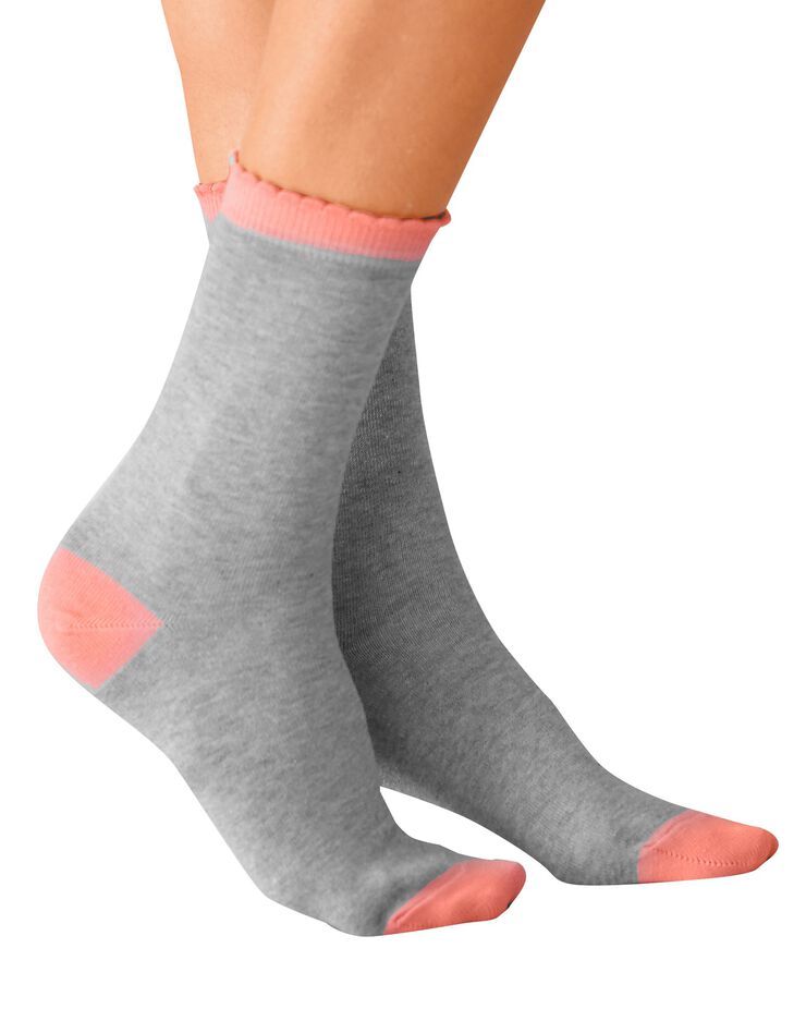 Mi-chaussettes - lot de 5 paires (gris chiné) Mi-chaussettes - lot de 5 paires (gris chiné)