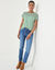 T-shirt manches courtes dentelle (vert amande)
