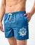 Short de bain uni motif contrasté (bleu)
