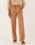 Pantalon large fluide uni (noisette)