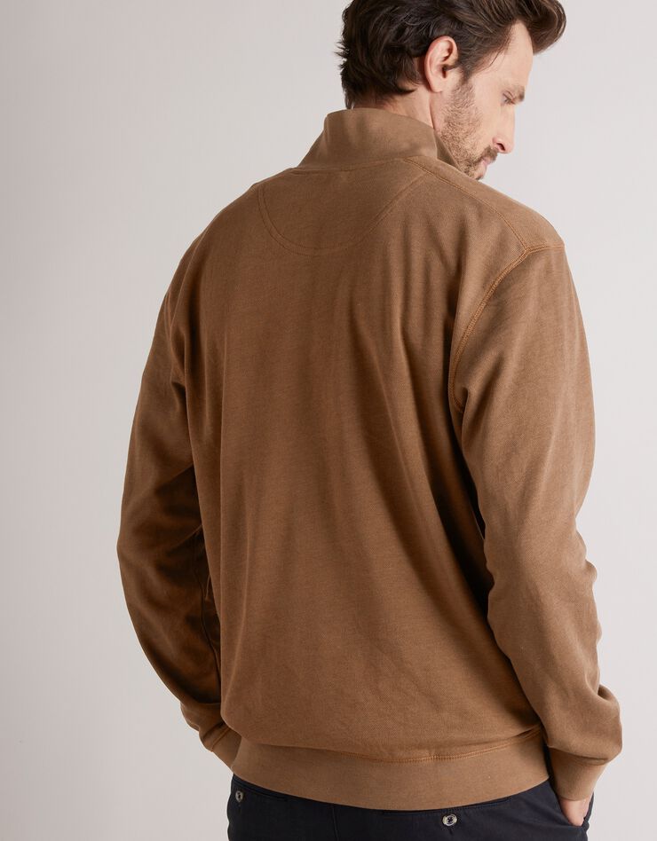 Sweat molleton col camionneur zippé (cuivre) Sweat molleton col camionneur zippé (cuivre)