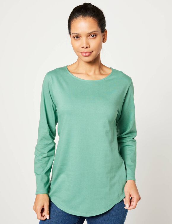 T-shirt manches longues (vert jade)