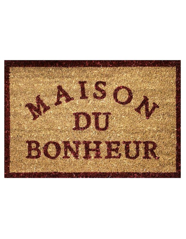 Paillasson coco message maison du bonheur (marron)