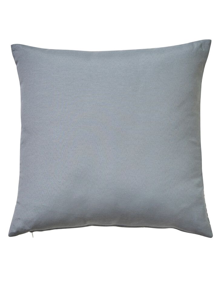Housse de coussin carrée imprimé feuillage - lot de 2 (gris perle) Housse de coussin carrée imprimé feuillage - lot de 2 (gris perle)