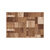 Tapis d&eacute;coratif motif patchwork (taupe)
