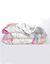 Couette coton imprim&eacute; Fleurs 400 g/m&sup2; (rouge / gris)