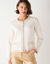 Cardigan boutons dorés, détails brillants (écru)