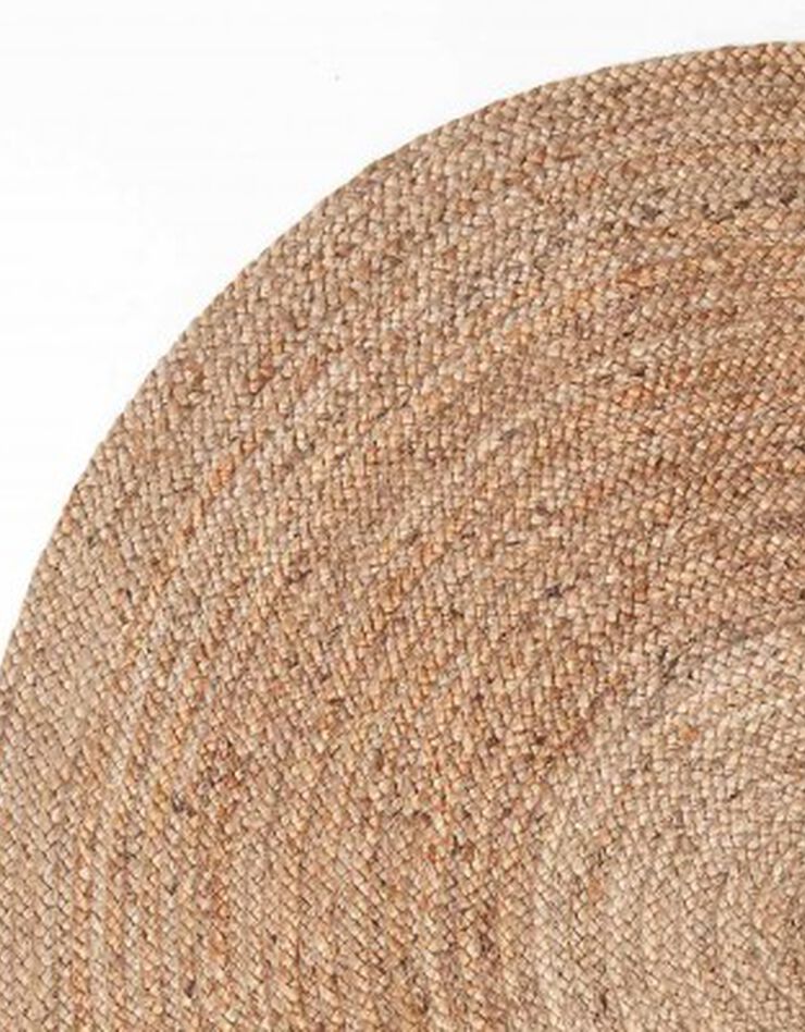 Tapis rond uni en jute (beige) Tapis rond uni en jute (beige)