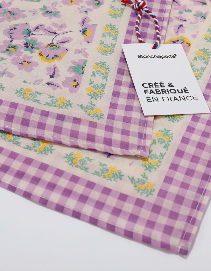 Foulard fabriqué en France imprimé fleuri, 70 x 70 cm - coton (parme) Foulard fabriqué en France imprimé fleuri, 70 x 70 cm - coton (parme)