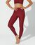 Legging de sport maille stretch et tulle résille (aubergine)