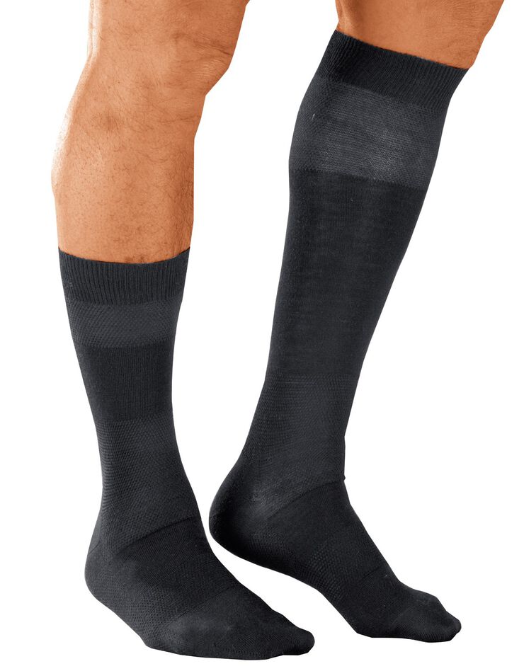 Chaussettes fil d'Ecosse effet massant - lot de 2 paires (gris) Chaussettes fil d'Ecosse effet massant - lot de 2 paires (gris)