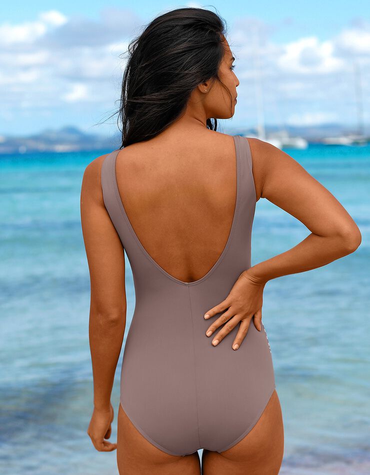 Maillot de bain 1 pièce amincissant - sans armatures (vison)