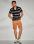 Bermuda 5 poches stretch ceinture élastiquée côtés (caramel)