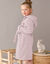 Peignoir enfant éponge à capuche personnalisable  (rose)