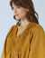 Tunique plastron fantaisie doublé, manches kimono (safran)