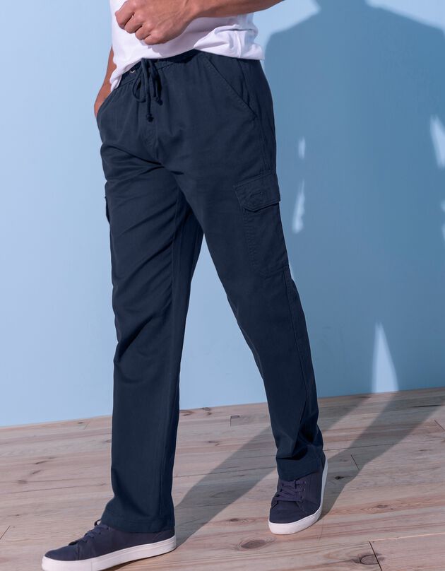 Pantalon cargo multipoches (marine)