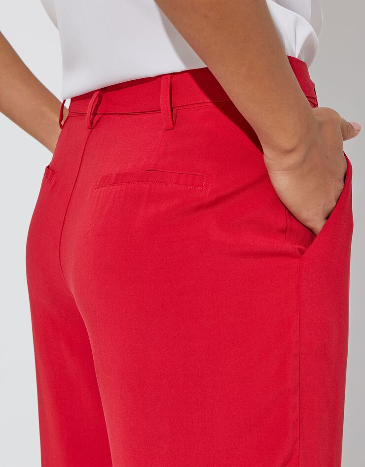 Pantalon ceinturé large fluide (rouge) Pantalon ceinturé large fluide (rouge)