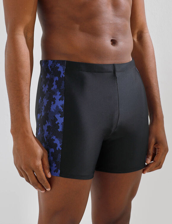 Boxer de bain mi-long (noir / bleu)