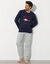 Tee-shirt de pyjama manches longues imprimé (marine)